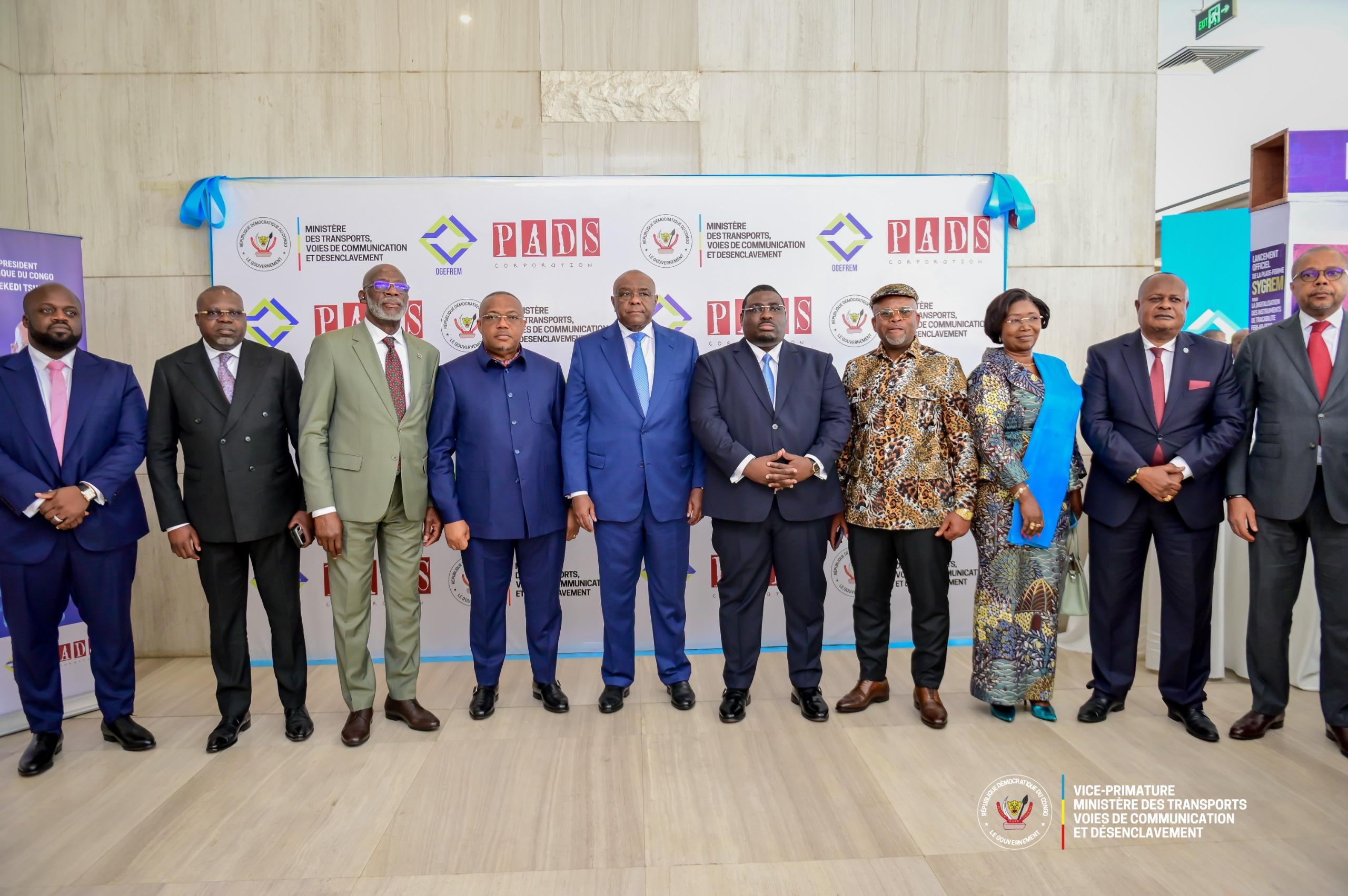 Lancement officiel de la plateforme SYGREM par le VPM Jean Pierre Bemba fruit du partenariat entre l&rsquo;OGEFREM et PADS Corporation
